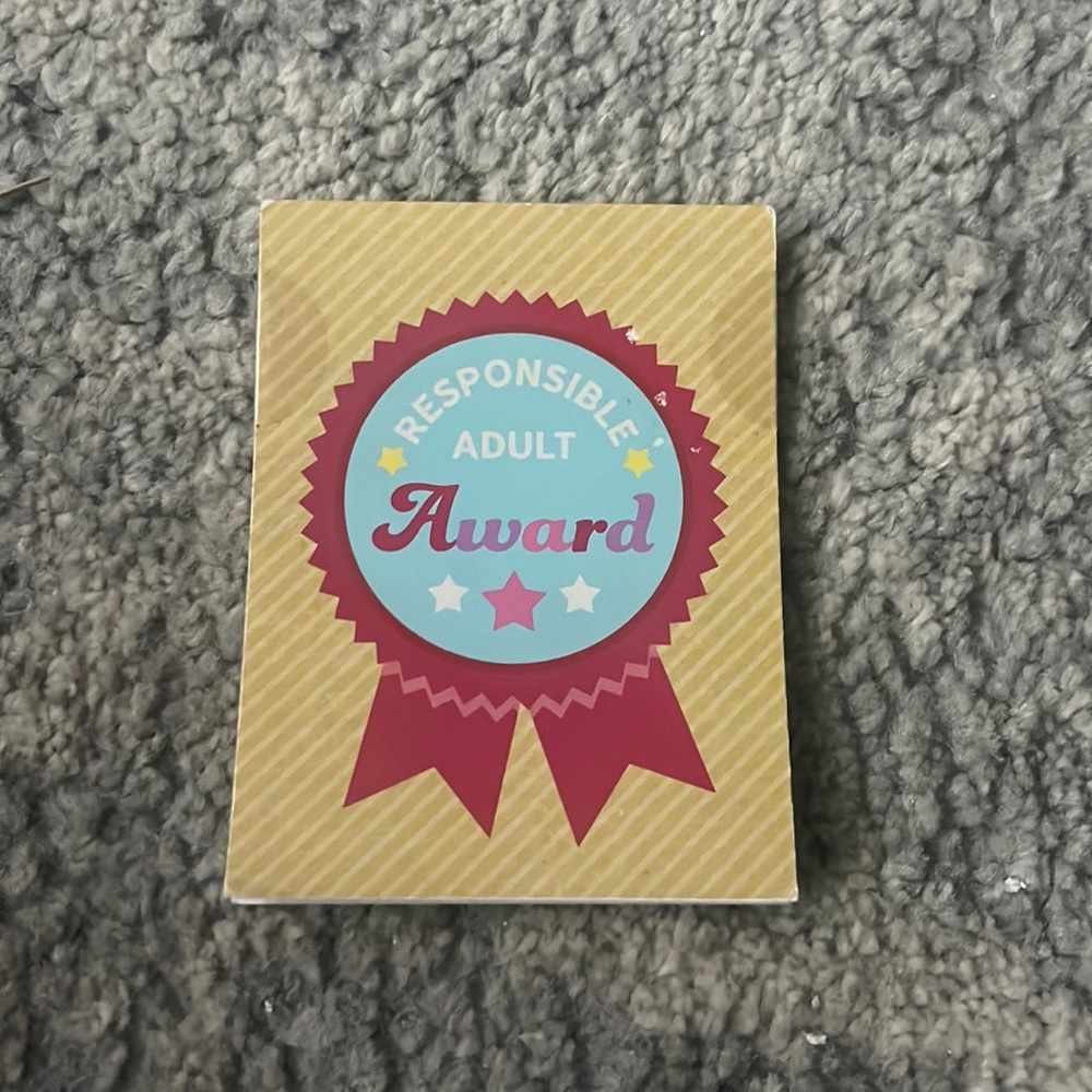 RESPONSIBLE ADULT AWARD STICKERS NWT